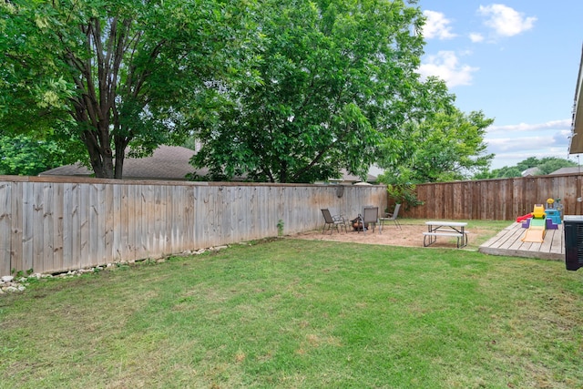 632 Shotwell St, Crowley, TX 76036 - view of yard featuring a wooden deck
