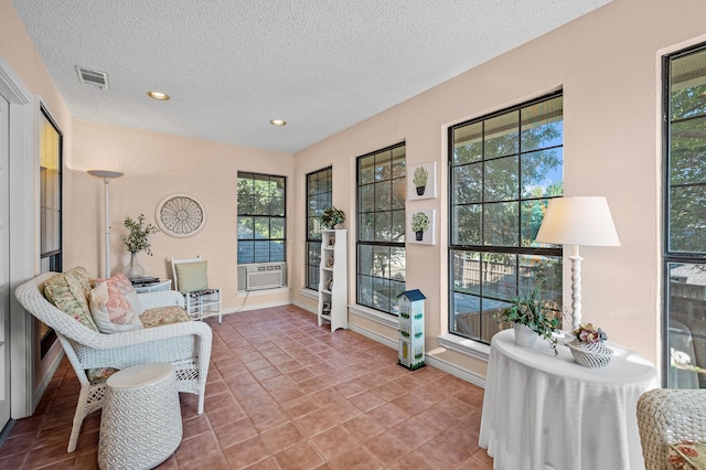 4006 Thornhill Way, Rowlett, TX 75088 - sunroom / solarium featuring a textured ceiling, recessed lighting, baseboards, and tile patterned flooring