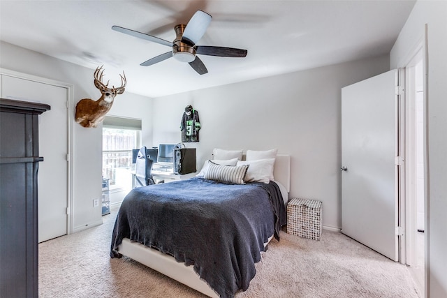 7403 Authon Dr, Dallas, TX 75248 - carpeted bedroom with a ceiling fan