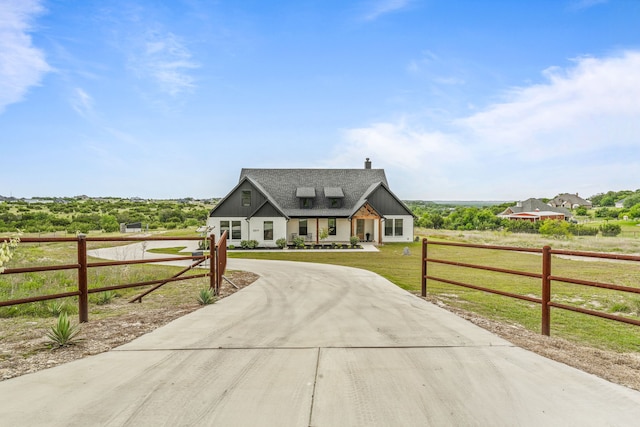 5219 Old Dennis Rd, Weatherford, TX 76087 - modern farmhouse style home featuring a chimney