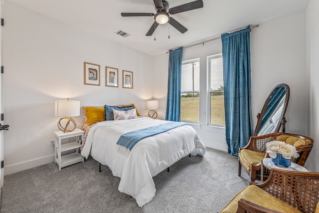 5219 Old Dennis Rd, Weatherford, TX 76087 - carpeted bedroom featuring baseboards and ceiling fan