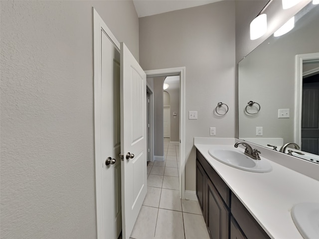 5116 Stockwhip Dr, Fort Worth, TX 76036 - bathroom with tile patterned flooring and double vanity