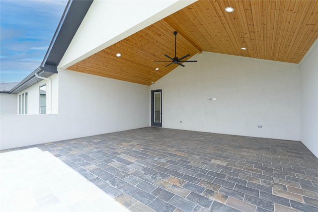 733 El Barco, Corsicana, TX 75109 - view of patio / terrace with a ceiling fan