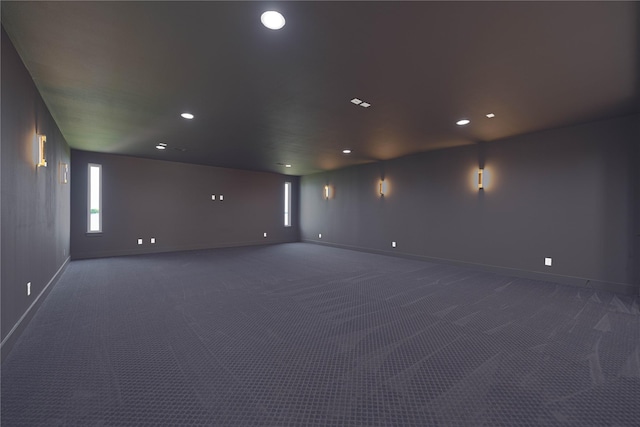 733 El Barco, Corsicana, TX 75109 - carpeted spare room featuring baseboards and recessed lighting
