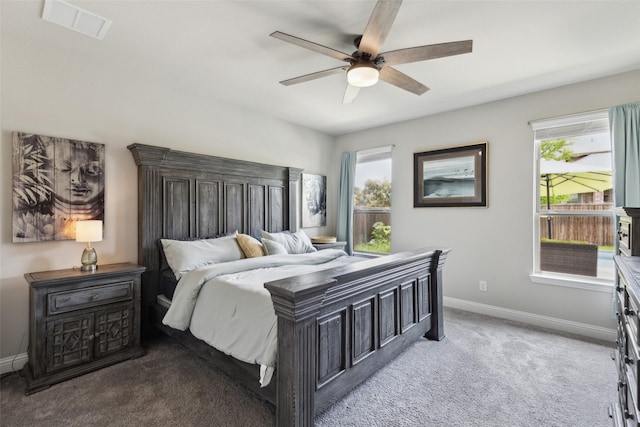 5909 Horsetail Dr, Mckinney, TX 75071 - carpeted bedroom with baseboards and a ceiling fan