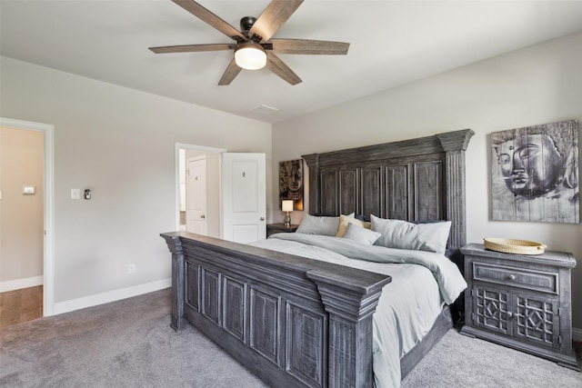 5909 Horsetail Dr, Mckinney, TX 75071 - bedroom featuring carpet floors, baseboards, and a ceiling fan