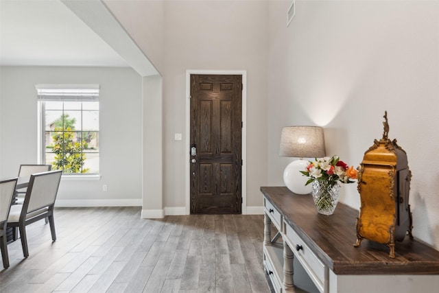 5909 Horsetail Dr, Mckinney, TX 75071 - entrance foyer featuring light wood-style flooring and baseboards