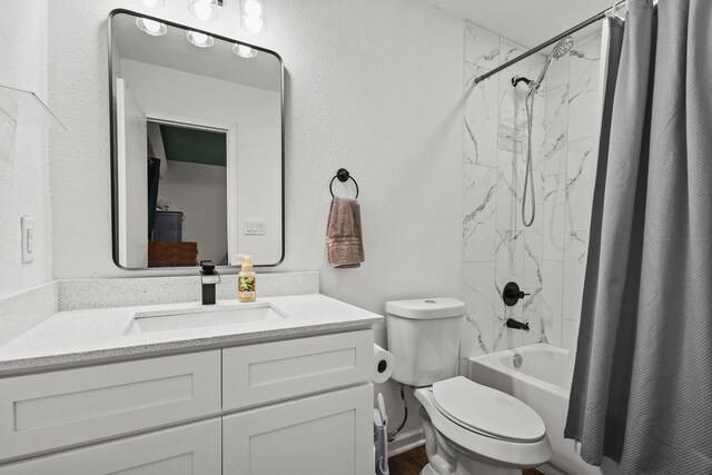 1807 W Belden St, Sherman, TX 75092 - full bathroom with shower / bath combo, vanity, and toilet