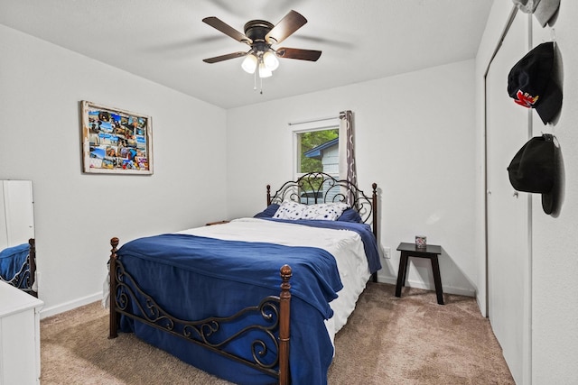 1807 W Belden St, Sherman, TX 75092 - carpeted bedroom with baseboards and a ceiling fan