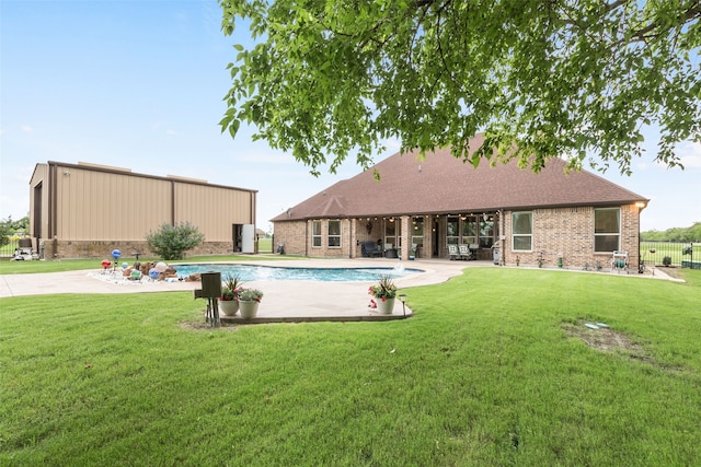 641 Hidden Pass, Royse City, TX 75189 - outdoor pool with a lawn and a patio