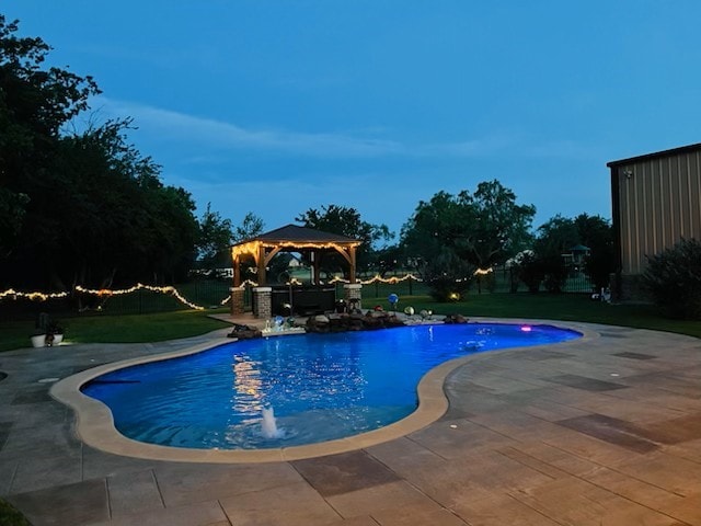 641 Hidden Pass, Royse City, TX 75189 - outdoor pool with a gazebo and a patio