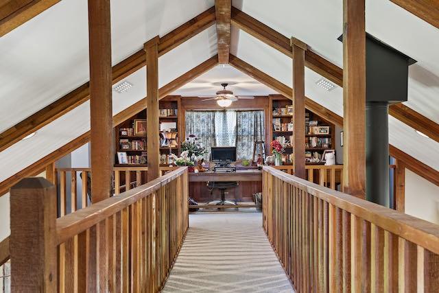 16887 Rainbow Ridge Cir, Tyler, TX 75707 - interior space featuring ceiling fan and light carpet