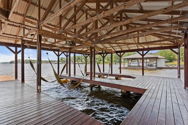 16887 Rainbow Ridge Cir, Tyler, TX 75707 - dock area featuring boat lift and a water view