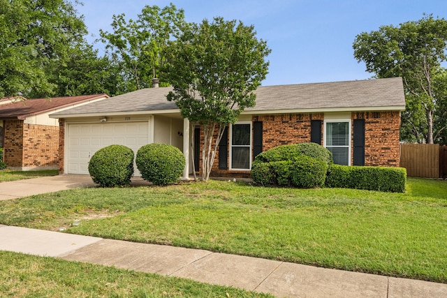 539 Hightrail Dr, Allen, TX 75002 - view of front of property featuring an attached garage, brick siding, driveway, and roof with shingles