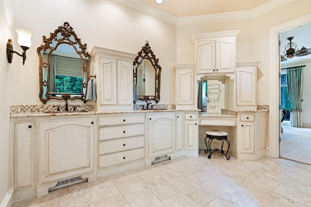 2306 Autumn Run Ct, Cedar Hill, TX 75104 - bathroom with double vanity and crown molding