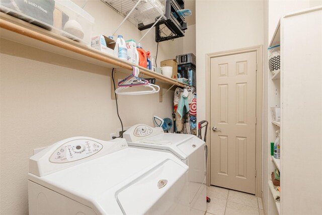 3404 Brookshire Run, Corinth, TX 76210 - clothes washing area featuring separate washer and dryer and light tile patterned flooring