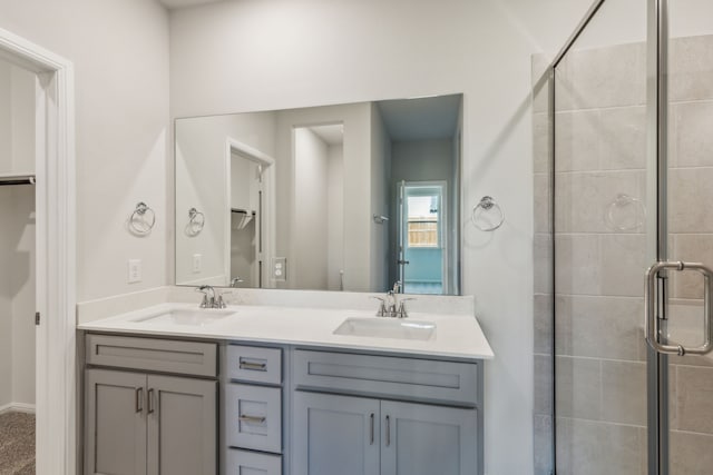 3010 Isla Ter, Princeton, TX 75407 - bathroom featuring a stall shower and double vanity
