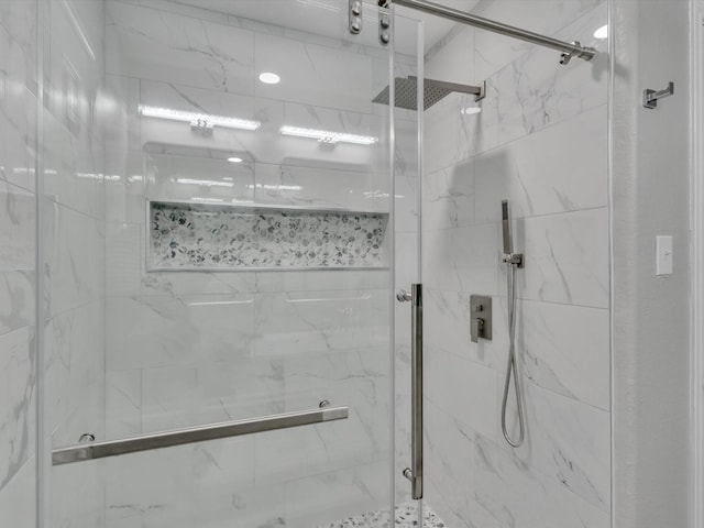401 Iron Ore Trl, Fort Worth, TX 76131 - bathroom with a marble finish shower