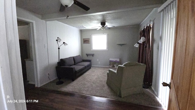 8278 Circle Dr, Kemp, TX 75143 - living area featuring ceiling fan and wood finished floors