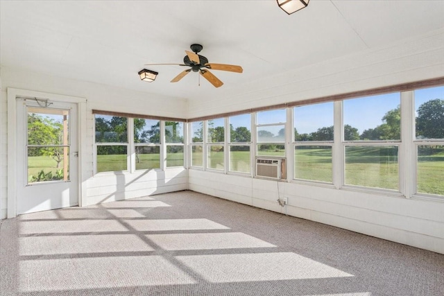 211 Partners Rd, Woodway, TX 76712 - unfurnished sunroom with a ceiling fan and healthy amount of natural light