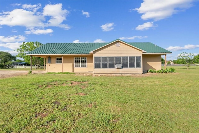 211 Partners Rd, Woodway, TX 76712 - rear view of house featuring a yard and metal roof