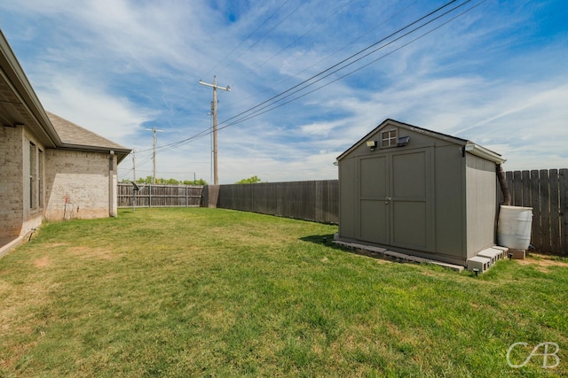 6833 Inverness St, Abilene, TX 79606 - view of yard with a storage unit and an outbuilding