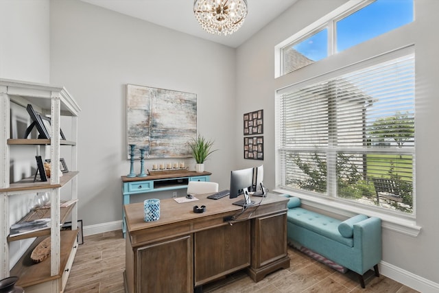 7747 Barber Ranch Rd, Fort Worth, TX 76126 - office space with light wood-style floors, baseboards, and plenty of natural light