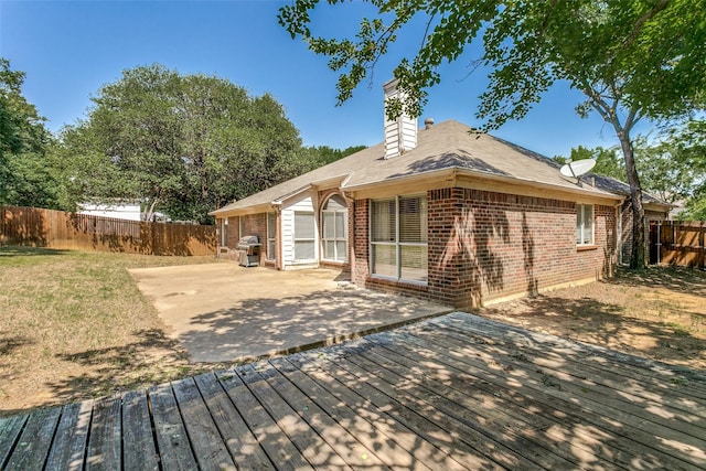 7209 Coventry Cir, North Richland Hills, TX 76182 - wooden terrace featuring a patio area and area for grilling
