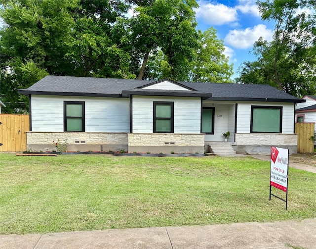 3214 51st St, Dallas, TX 75216 - view of front of house with stone siding and a shingled roof