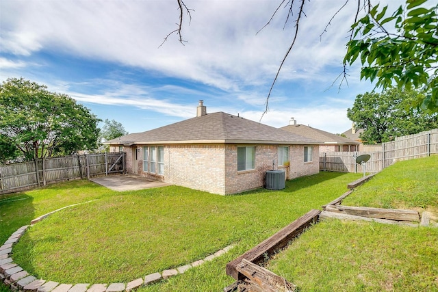 10832 Cobblestone Dr, Benbrook, TX 76126 - rear view of property featuring brick siding, cooling unit, a shingled roof, and a patio