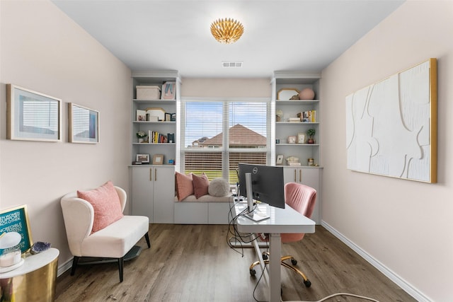 1412 Inks Dr, Desoto, TX 75115 - home office featuring wood finished floors and baseboards
