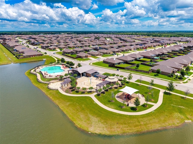 1416 Old Trail Rd, Royse City, TX 75189 - aerial view of residential area with a large body of water and a pool