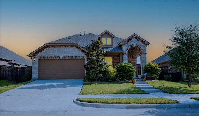 3031 Concourse Dr, Royse City, TX 75189 - view of front of home featuring brick siding, a garage, concrete driveway, and roof with shingles