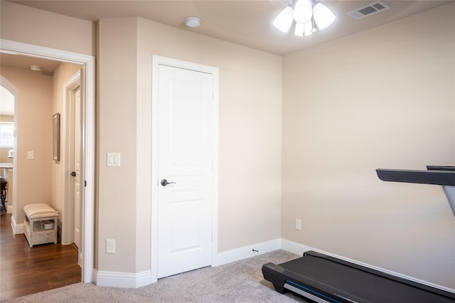 3031 Concourse Dr, Royse City, TX 75189 - workout room featuring arched walkways, ceiling fan, baseboards, and carpet floors