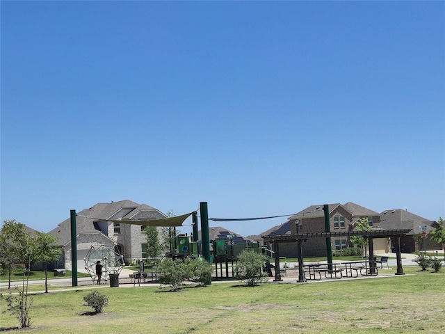 706 Spur Rdg, Princeton, TX 75407 - surrounding community with a yard, a residential view, and a pergola