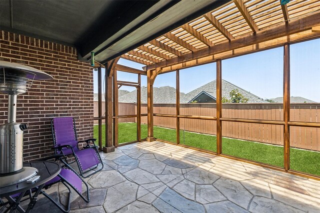 9521 Excursion Dr, Oak Point, TX 75068 - view of unfurnished sunroom