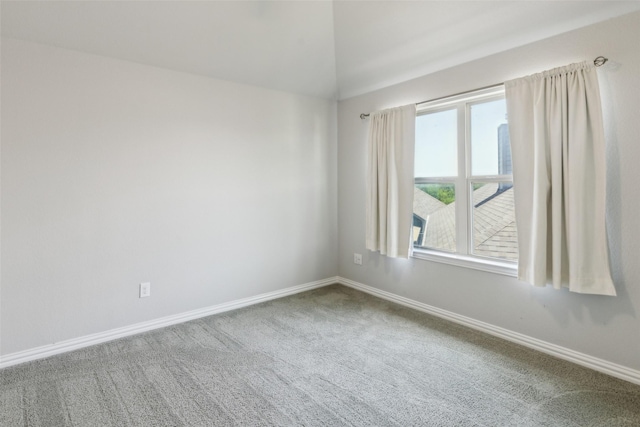 9521 Excursion Dr, Oak Point, TX 75068 - carpeted empty room featuring baseboards and lofted ceiling