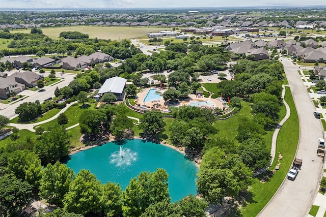 9521 Excursion Dr, Oak Point, TX 75068 - aerial view of residential area with a large body of water and a pool area