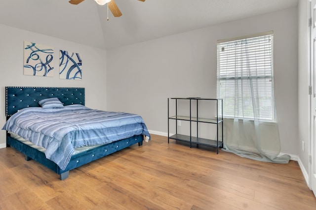 6813 Andress Dr, Fort Worth, TX 76132 - bedroom featuring wood finished floors, baseboards, and a ceiling fan