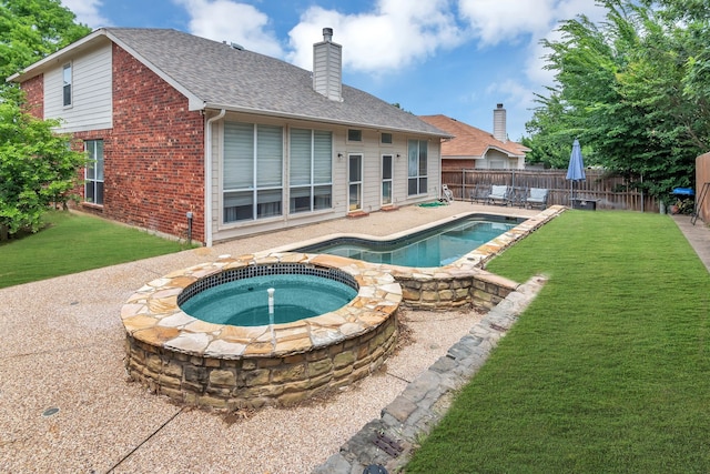 6813 Andress Dr, Fort Worth, TX 76132 - view of pool with an in-ground hot tub and a patio area