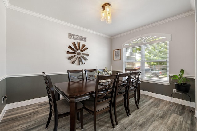 5136 Raisintree Dr, Fort Worth, TX 76244 - dining area featuring wood finished floors and ornamental molding