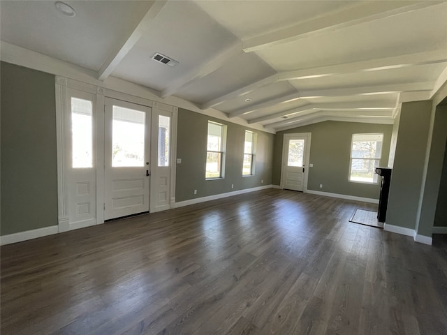 323 E Grand St, Whitewright, TX 75491 - entryway with baseboards and dark wood finished floors