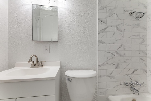 3109 S Wesleyan Dr, Fort Worth, TX 76105 - full bath with vanity, toilet, and  shower combination