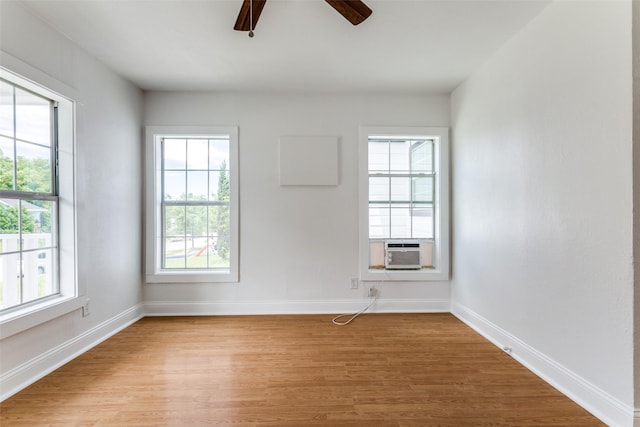3109 S Wesleyan Dr, Fort Worth, TX 76105 - unfurnished room featuring light wood-style flooring, ceiling fan, and baseboards