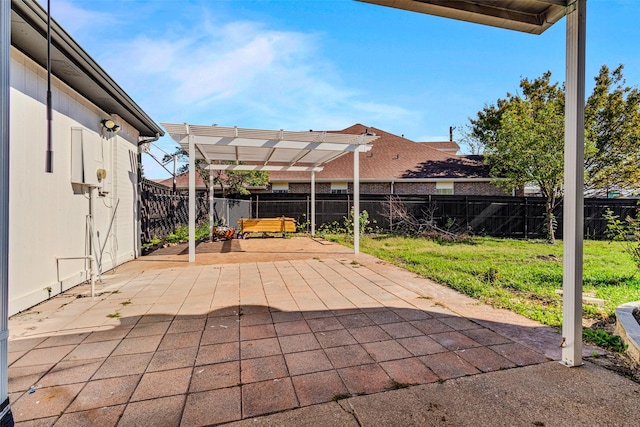 7129 Don Gomez Ln, Garland, TX 75043 - view of patio / terrace featuring a pergola