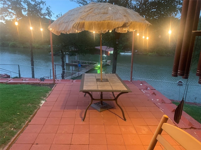 1026 County Road 1744, Chico, TX 76431 - dock with a water view and a patio area