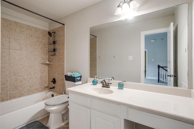 3015 Ruby Dr, Wylie, TX 75098 - bathroom with vanity, shower / tub combination, and toilet