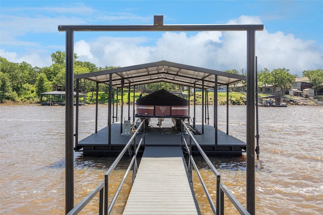 563 Country Club Rd, Bowie, TX 76230 - dock with boat lift and a water view