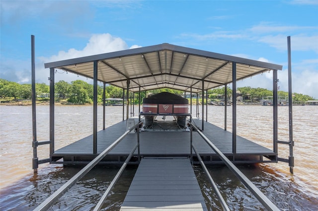563 Country Club Rd, Bowie, TX 76230 - dock area with boat lift and a water view