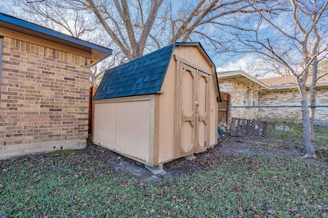 1315 Crestview Dr, Kaufman, TX 75142 - view of shed featuring fence